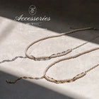 550087 チェーン＆パールコンビネックレス