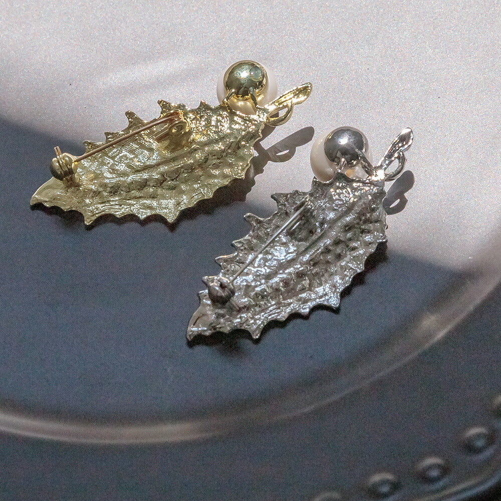 550123 パールリーフブローチ