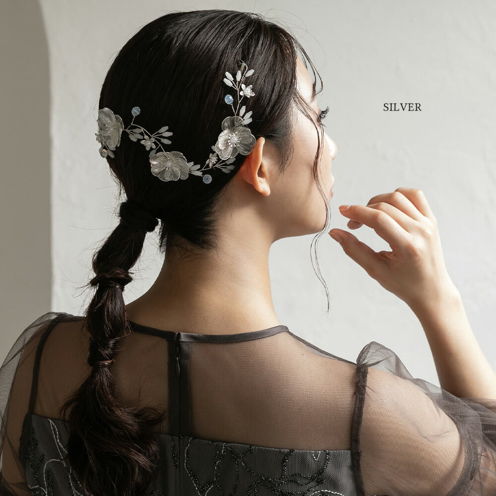 550125 透かしフラワーヘッドドレス