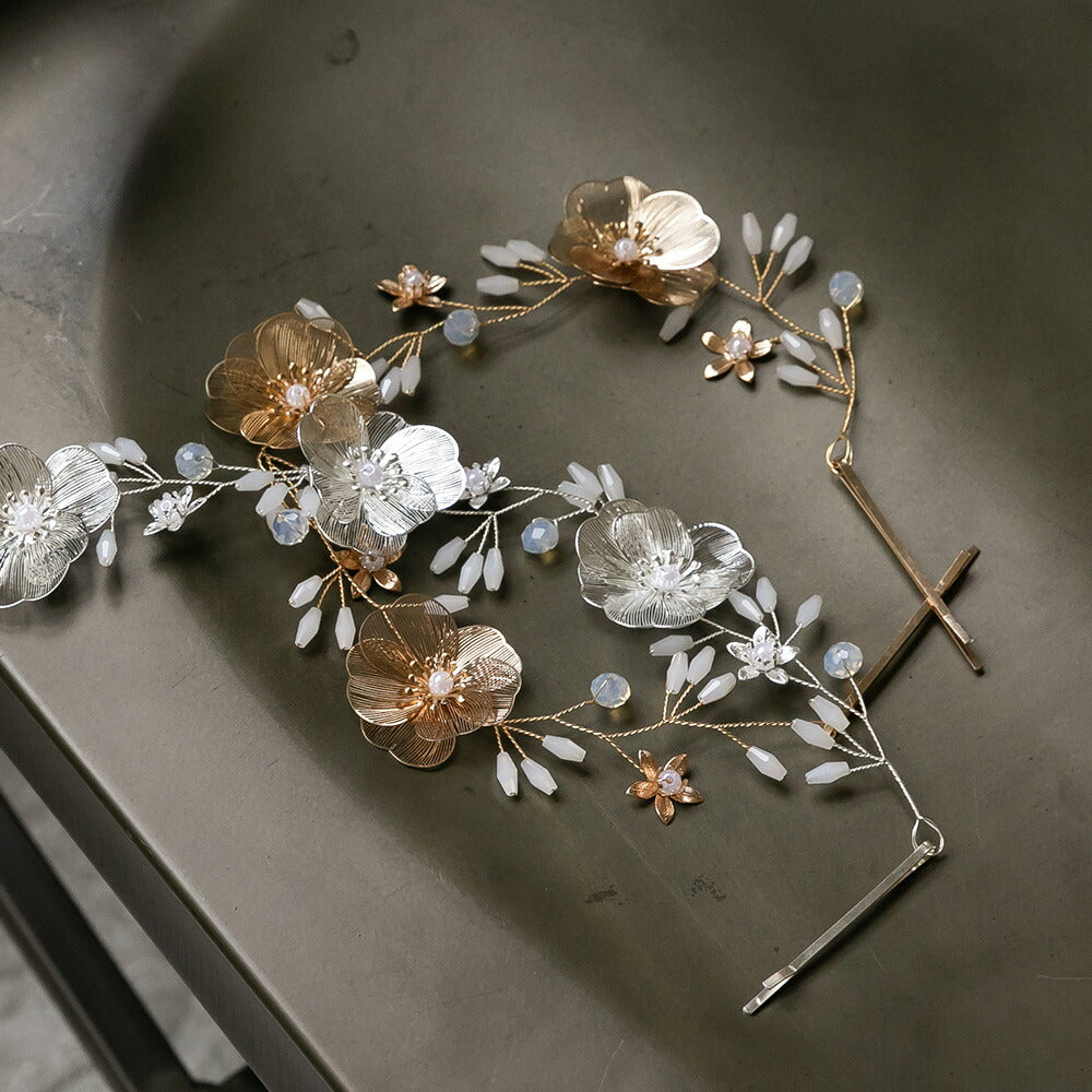 550125 透かしフラワーヘッドドレス