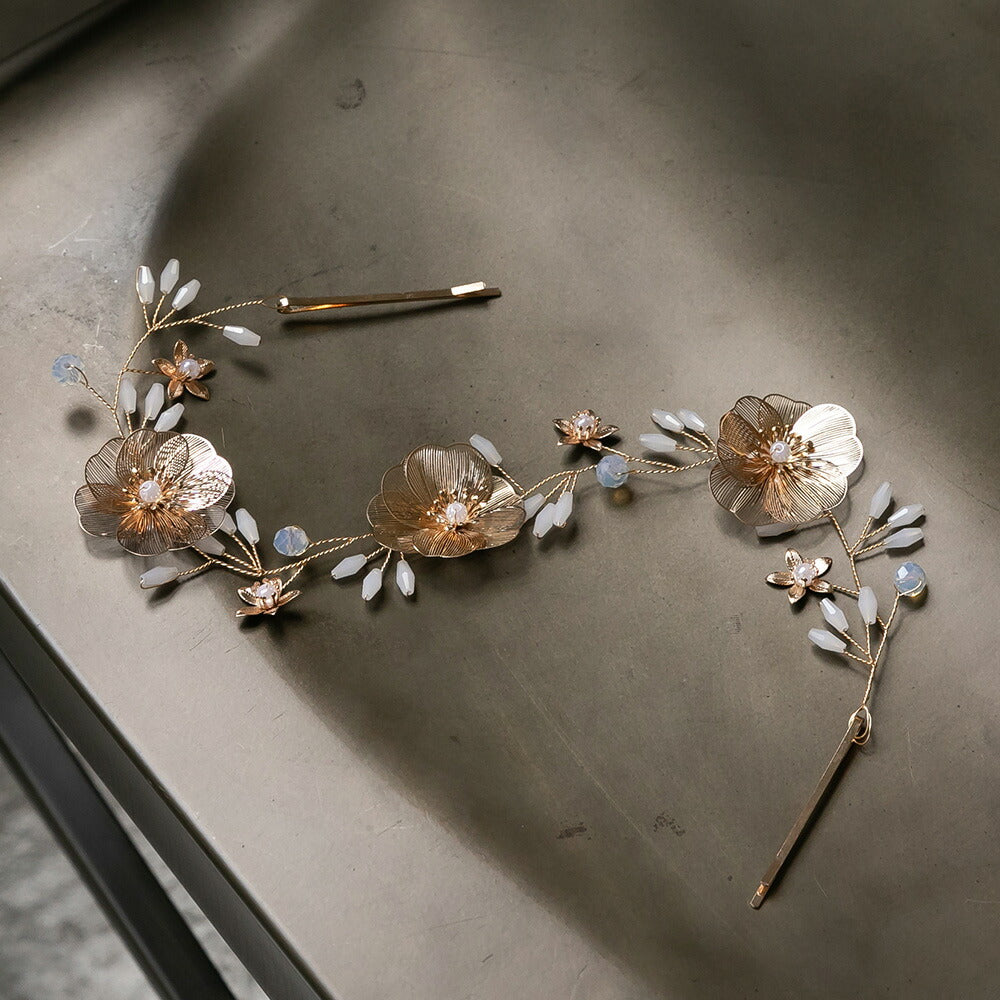 550125 透かしフラワーヘッドドレス