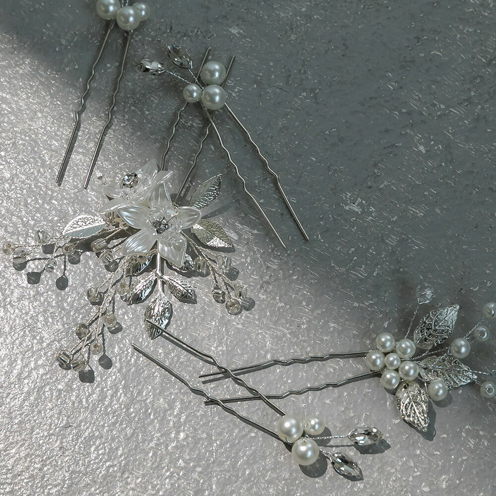 550129 エレガントフラワーUピン5点セット