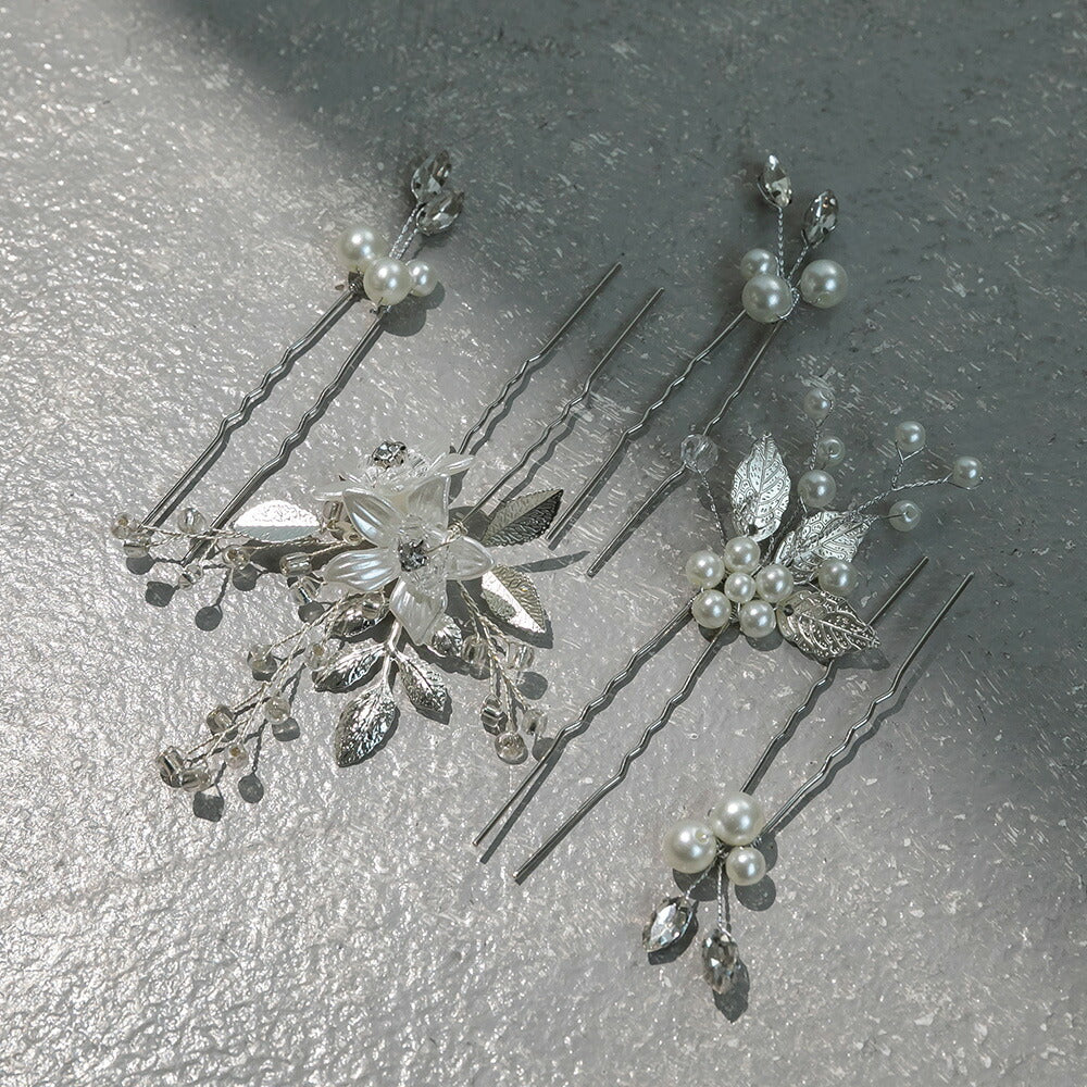 550129 エレガントフラワーUピン5点セット