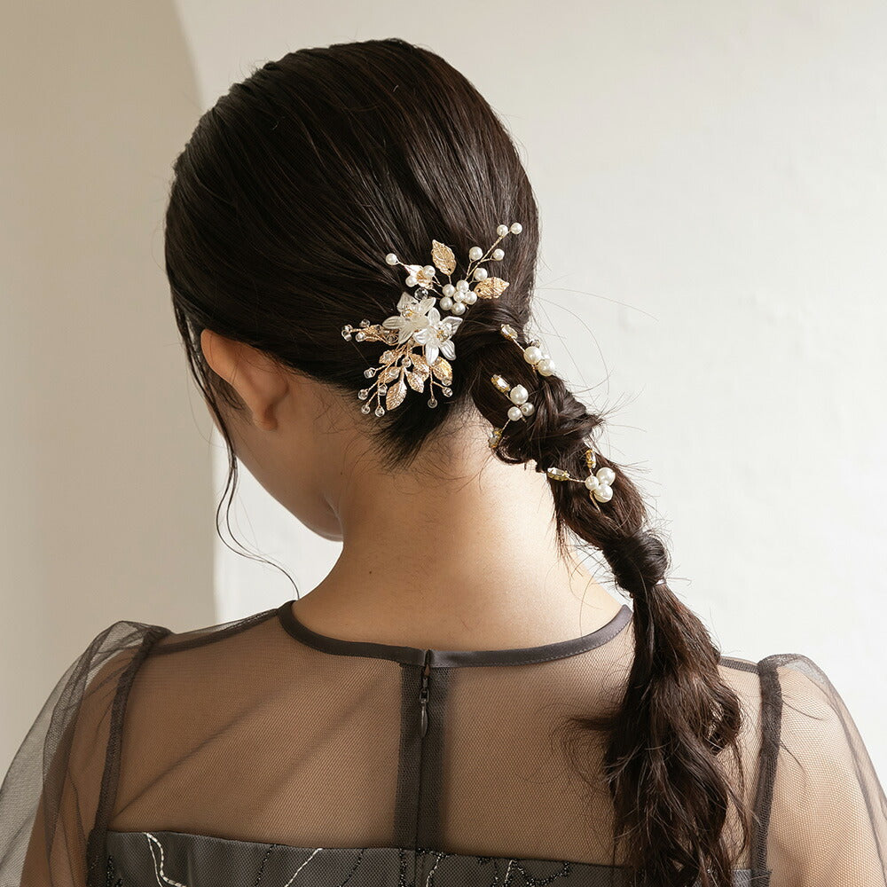 550129 エレガントフラワーUピン5点セット