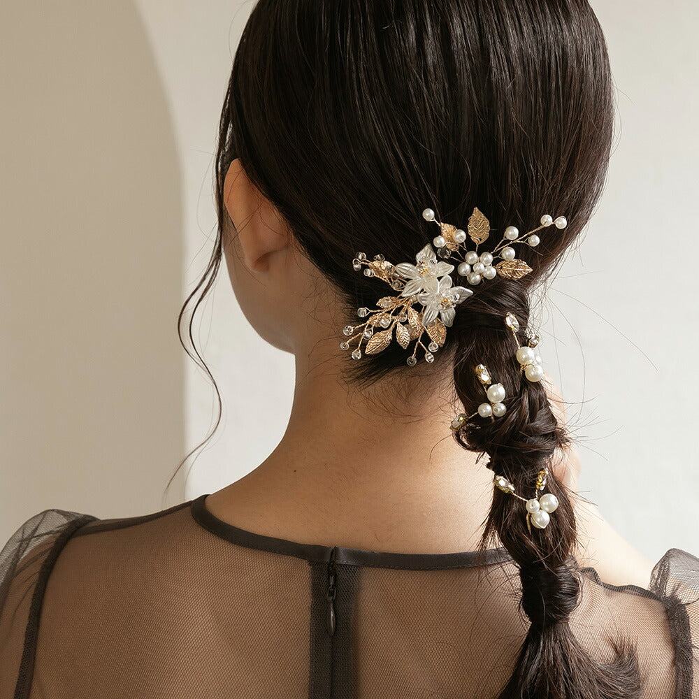 550129 エレガントフラワーUピン5点セット