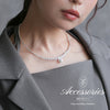 550155 ドロップパールビジューネックレス