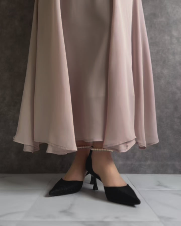 epic day 公式】ストラップヒールパンプス パール付き