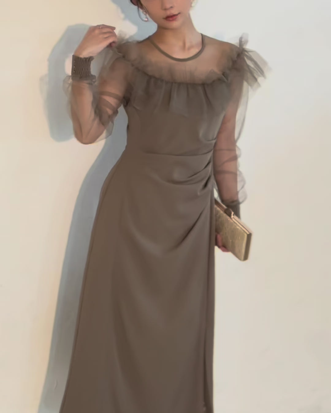 オケージョンドレス ブラウン ドレス ブラウン（brown） – アルカドレス(ARUKA DRESS)